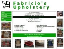 Tablet Screenshot of fabriciosupholstery.com